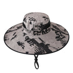 Light plate fisherman hat-camouflage light gray plus steel wire