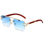 Gold frame gradually blue