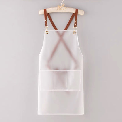 New apron tpu Waterproof antifouling kitchen household pet shop barber shop men's and women's work clothes customizable logo