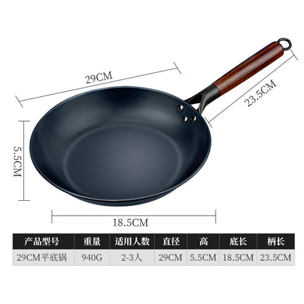 Factory Wholesale Pan Fried Steak and Egg Non-stick Pan Household Pancake Iron Pan Uncoated Non-pick Stove Pan