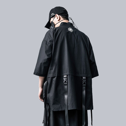 Summer New Arrival Diablo National Tide Ninja Windbreaker Men's Loose Hip-Hop Trendy Brand Thin Taoist Robe Fashionable Functional Style Top