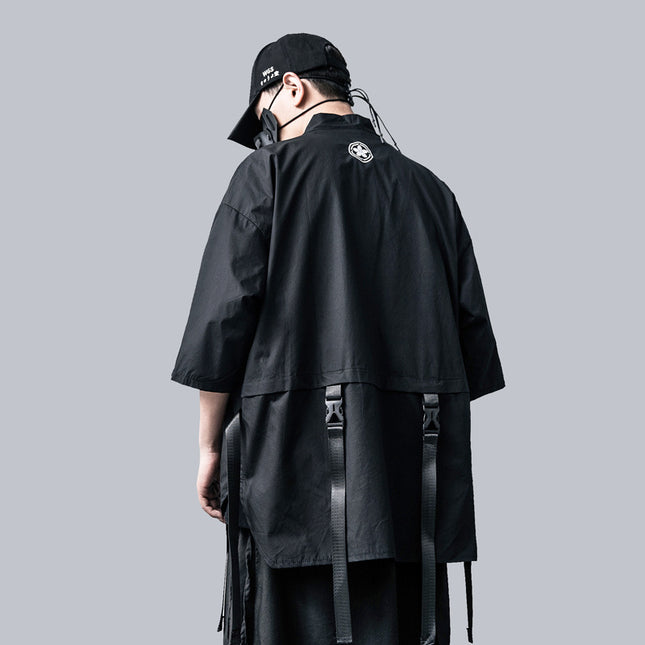 Summer New Arrival Diablo National Tide Ninja Windbreaker Men's Loose Hip-Hop Trendy Brand Thin Taoist Robe Fashionable Functional Style Top