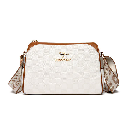 2026 New Multi-Layered Rhombus-Patterned Bag, Stylish Boston Pillow Bag, Fashionable and Versatile Commuter Shoulder and Crossbody Women's Bag
