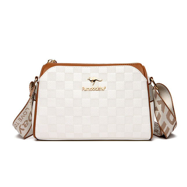 2026 New Multi-Layered Rhombus-Patterned Bag, Stylish Boston Pillow Bag, Fashionable and Versatile Commuter Shoulder and Crossbody Women's Bag
