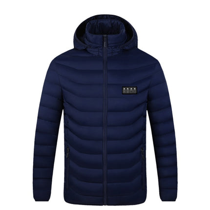 Cross-border hooded heating cotton-padded clothes double-control three-gear electric heating cotton-padded clothes intelligent constant temperature heating warm coat heating warm
