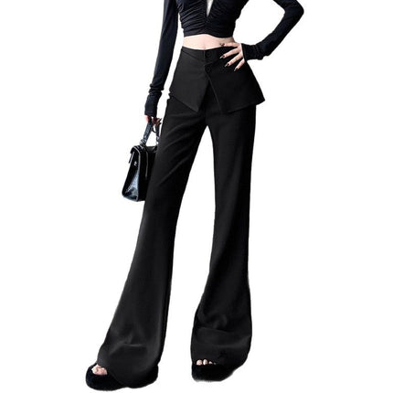 American-Style Spicy Girl Detachable Butt Curtain Slim Fit Flared Pants Women's Design Autumn New Trendy Niche Casual Pants