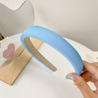 Light blue wide body sponge headband