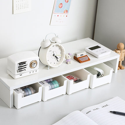 Stackable Desktop Storage Box Dormitory Desk Drawer Stationery Storage Rack Office Desk Station Elevated Rack Small Box