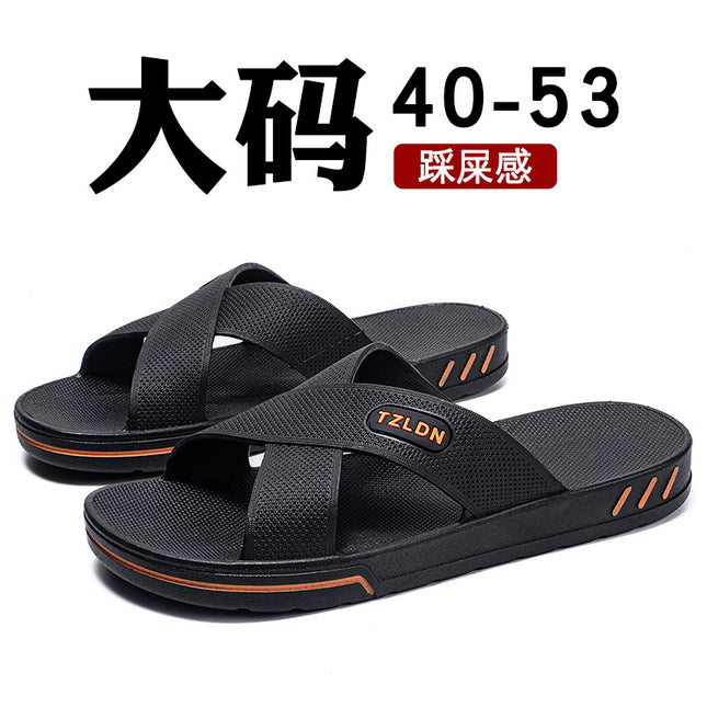 Men's Slippers Large Size Shoes Summer Home Slippers Bathroom Non-Slip Slippers Thick Sole Wear-Resistant Slippers Ready for Sale