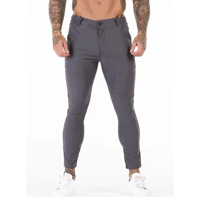 Cross-border European and American Sports Slim-fit Casual Trousers Men's Tight Running Fitness Training Pants Elastic Sports Pants