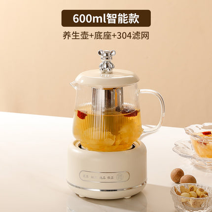 Health Pot Household Multifunctional Full Glass Tea Maker Kettle Small Office Flower Tea Pot Electric Cup Gift
