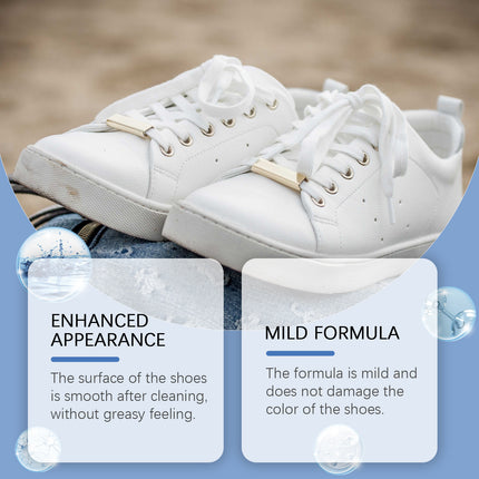 Jakehoe shoes decontamination cleaning suit small white shoes sneaker decontamination yellow edge portable cleaning agent
