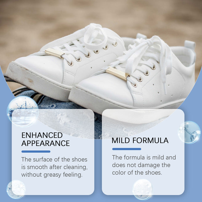 Jakehoe shoes decontamination cleaning suit small white shoes sneaker decontamination yellow edge portable cleaning agent