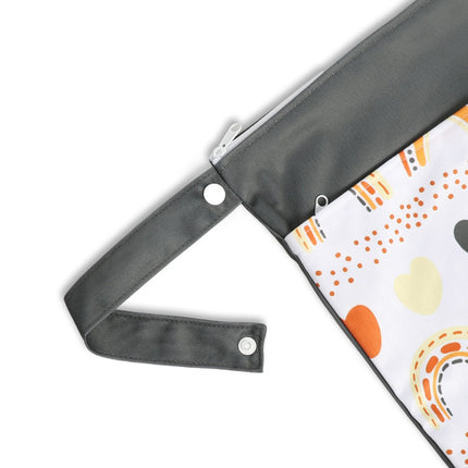 Cross-border in stock Nordic Animal Printing Baby Room Storage Hanging Bag Dry and Wet Separation Double-layer Waterproof Bag Wetbag