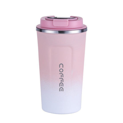 Simple wind solid color 304 stainless steel thermos cup intelligent display temperature coffee cup car portable wholesale logo