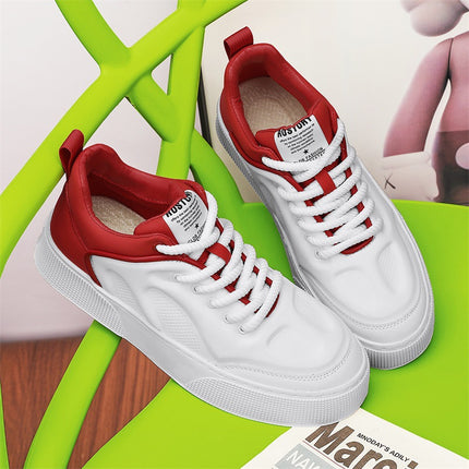 Men's Shoes Spring New Low-top Fashion White Shoes Men's Leather Casual Shoes Men's Four Seasons All-match Sports Sneakers