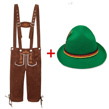 Foreign Trade Wish Hot Sale Adult Men's Beer Pants Hat suit Germany Oktoberfest Clothing Men's Clothing
