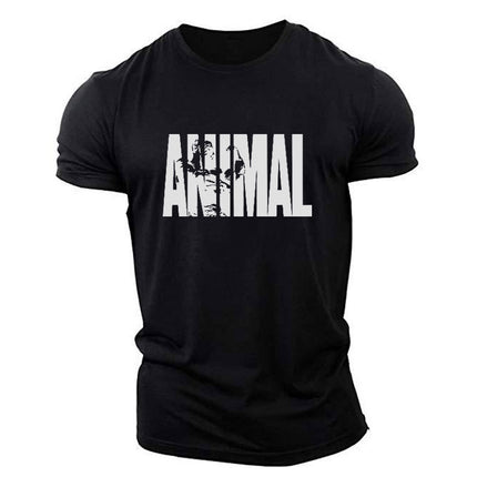 Trendy Cotton Elastic Loose Muscle Training Brothers Clothes Summer Fitness Sports T-shirt Short Sleeve Men's Running Half Sleeve