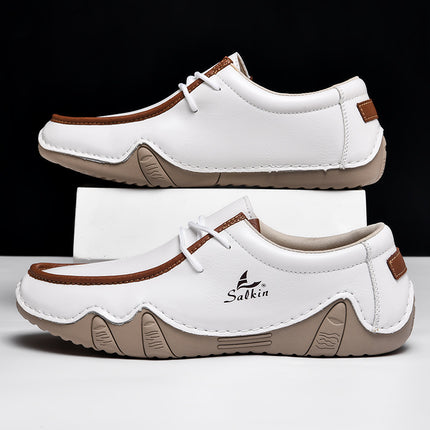 Foreign Trade Hot-Selling Light Luxury Casual and Comfortable Octopus Bean Shoes Outdoor Slip-On Men's Driving Fashion Leather Shoes