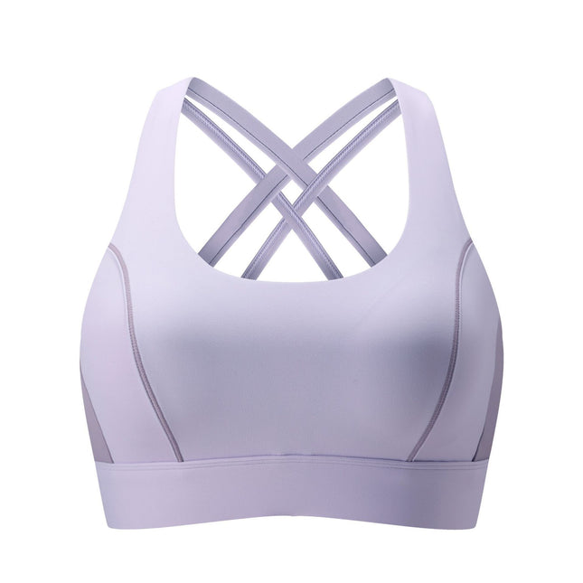 Cross-border Coloring One-piece Cup Cross-sports Beauty Back High-strength Push-up Shockproof Paramilis Sports Underwear for Outer Wear