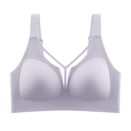Plus-Size Seamless Bra Without Underwire, Comfortable, Push-Up, Anti-Sagging, Thin Bra for Large Busts, Makes Big Busts Look Smaller, Plus-Size Bra