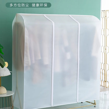Floor-Standing Clothes Hanger Dust Cover Coat Rack Clothes Drying Rack Clothes Cover Plastic Transparent Clothes Cover Clothes Coat Storage