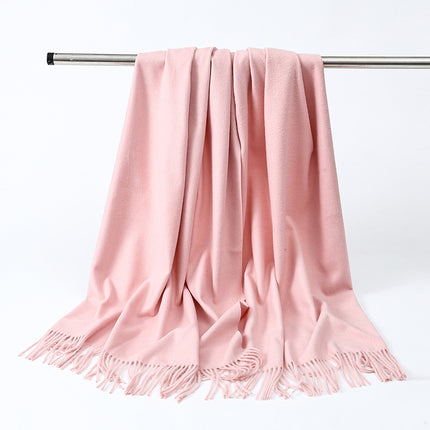 Wool Scarf Shawl High-End Versatile Cashmere Scarf Women's Winter 2025 New Men's Solid Color Scarf Wholesale