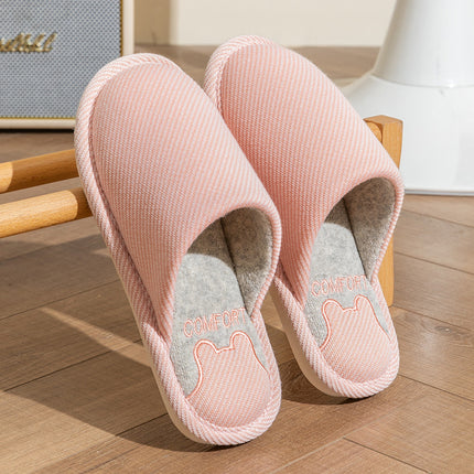 Spring and Autumn Cotton Slippers for Women, All Seasons, Winter, Indoor Home Use, Cotton and Linen Non-Slip Home Couple Wholesale Hemp Slippers for Men