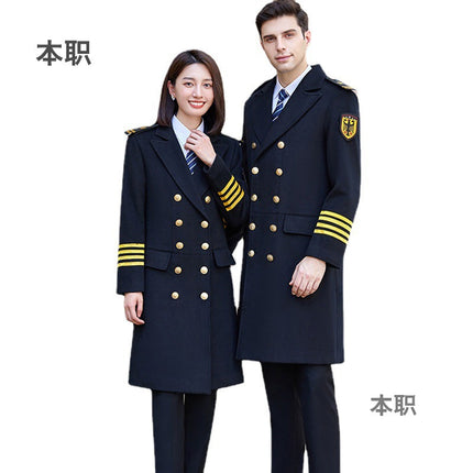 Temperament coat work clothes long sleeve security coat men and women winter work clothes coat shape Guangdong women's clothing factory shop