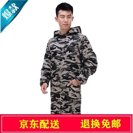 New camouflage long gown overalls men's overalls denim dustproof transport clothing Women's Printing labor protection clothing wear-resistant