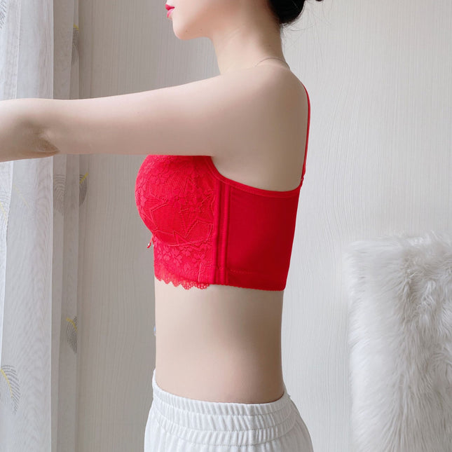 Summer ultra-thin underwear women's wireless bra big chest small chest push up breast collection anti-sagging plus size bra