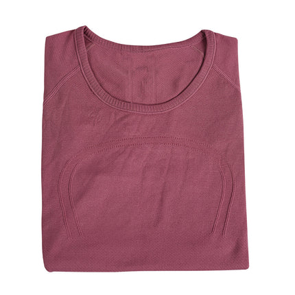 Lulu Original Standard Swiftly Tech Sports Short-Sleeved T-Shirt Casual Running Breathable Fitness Yoga Wear for Women