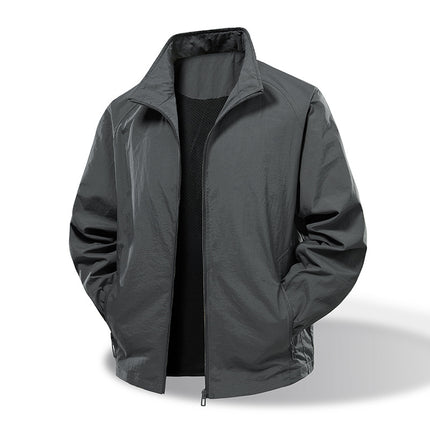 Spring and Autumn New Workwear Jacket Men's Waterproof Outdoor Jacket Stand Collar Jacket Jacket Camping Windbreaker Mountaineering Clothing
