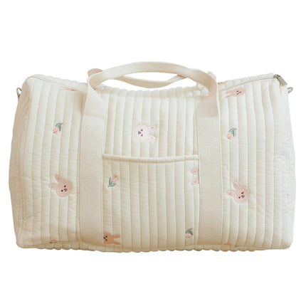 Ins New Style Embroidered Travel Bag Large Capacity Duffel Bag Lightweight Storage Portable Crossbody Bag Boston Bag