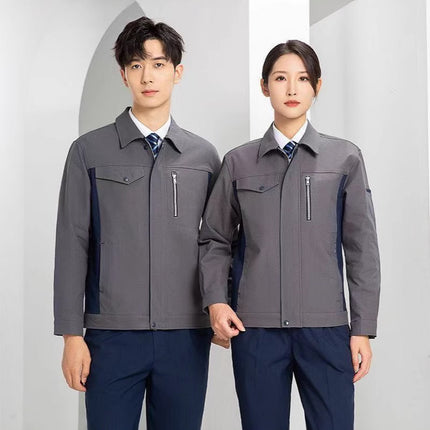 Spring and Autumn Work Clothes Season Anti-Static Suits for Men and Women Auto Repair Wear-Resistant Work Clothes Gas Station Labor Protection Clothes Work Clothes Professional
