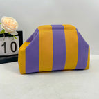 Thick stripes [lilac + yellow] / 30*22*9cm