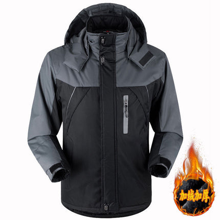 Winter Coat Men's Thickened fleece-lined Cotton Coat Men's Cotton Coat Cotton Coat Work Clothes plus size Jacket Men's Winter Coat