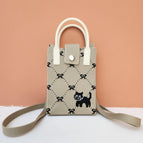 Bow cat (khaki) / 12*18