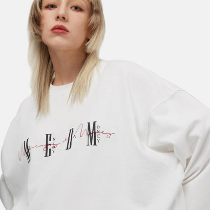 MEDM long-sleeved T-shirt men's and women's spring and autumn loose ins fashion brand hip hop round neck top basic printed cotton bottoming shirt