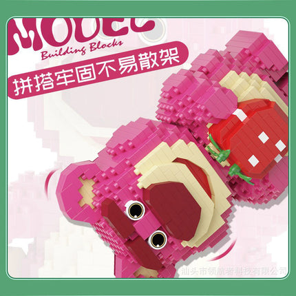 M1016 Jihui Strawberry Bear M1020 Building Blocks Assembled Toys Girls Children's Puzzle M1015 Gift Cross-border