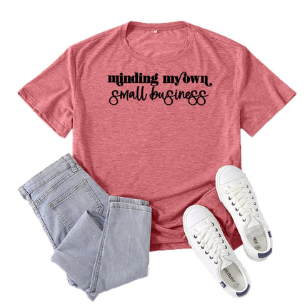 Amazon Supply Mimding My Own Small Business Printed Short-Sleeved Women's Casual Summer