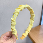 6#Yellow solid color label headband