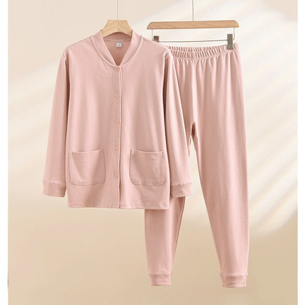 Pure Cotton Cardigan Autumn Clothing Set, Open-Front Loungewear, Knitted Plus-Size Cotton Sweater, Waist-Protecting, Warm and Cold-Resistant
