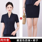 Navy blue suit + skirt / S