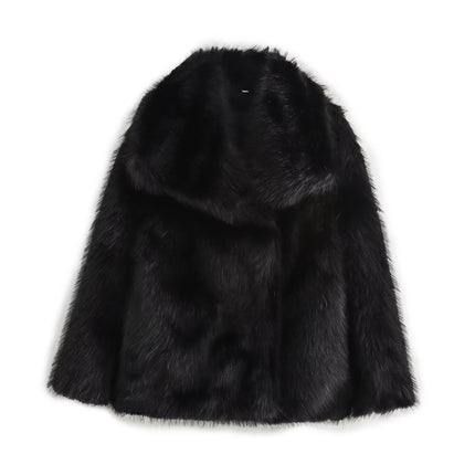 Foreign Trade 2026 Autumn and Winter European and American Fashion Versatile Casual Lapel Faux Fur Coat for Women X410970