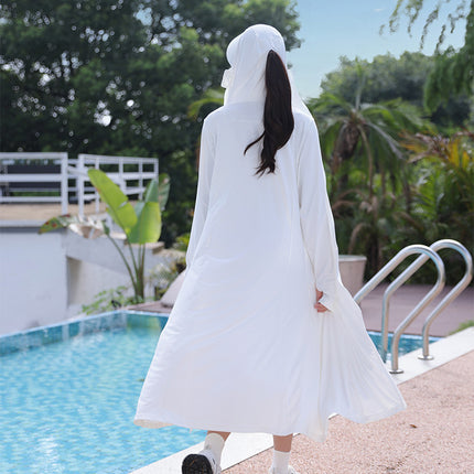 Sun Protection Clothing for Women Summer 2026 New Long Style Full-Body Slim Fit Ice Silk Beach Sun Protection Clothing Anti-Ultraviolet Sun Protection Shirt