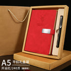 A5 lucky red soft gift box-elk head-flat buckle 240 pages