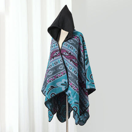 Ethnic Style Men's Shawl Warm Scarf Xizang Travel Outfit Qinghai Lake Northwest Desert Thick Cape Coat