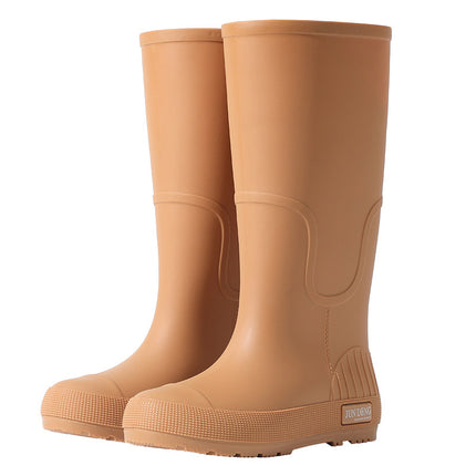 Spring and Summer New Non-Slip Women's High Rain Boots Rainy Season Work Boots Fashionable British Women's Water Shoes 33 High Water Boots