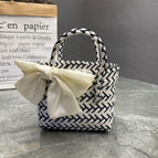 Dark blue and white bow style / Small length, width and height: 29*9*15